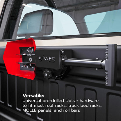 DMOS Shovel Mount - Aluminum Off-Road & Overlanding Tool Mount Clamp for Trucks, Cars, & ATVs - Universal Shovel/Axe