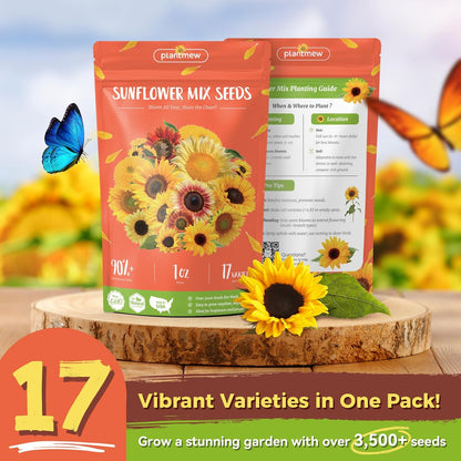Sunflower Seeds - Giant Mammoth Heirloom Bulk Packet | 3000+ High Germination Seeds for Home Garden