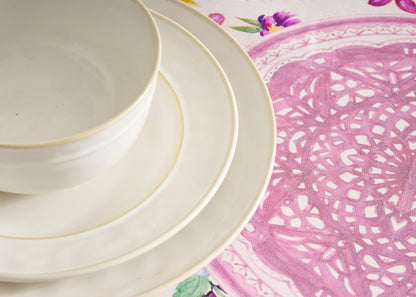 Maison d' Hermine Table Cloth Round Table 100% Cotton 69 Round Inches Tablecloth Reusable Decorative for Dining Kitchen Room Farmhouse Home Gifts for Mothers Day Spring Summer - Chardon