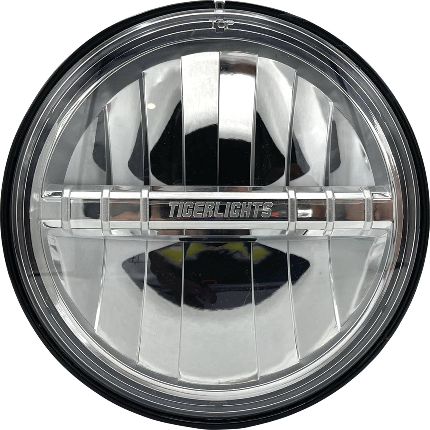 Tiger Lights TL5130 LED Round Headlight Compatible With/Replacement For Kubota 3Y205-75712 3.080 Amps, Driving Light Pattern, 2200 Lumens, 6" OD, 12-24 Volt, 37 Watt, 4 3/8" Height