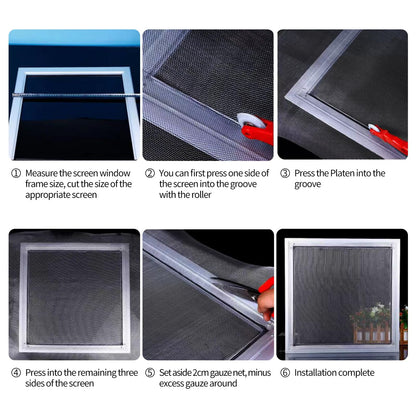 Fiberglass Window Screen Roll 96” x 100’ Easy to Use Black Replacement Window Screens for House Windows or Door