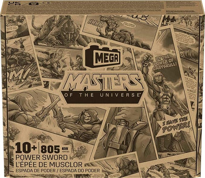 MEGA Masters of The Universe Building Toys Set Power Sword with 805 Pieces 30 Inches Tall Includes Display Stand Adult Collectible