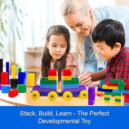 Dimple Building Blocks for Toddler (300 Pcs) Stacking Toys &amp Puzzle Games for Learning and STEM Fun Montessori Toys Educational Baby Blocks Age 3+ Toddler Boy &amp Girl Birthday for Kids
