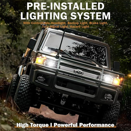 ARRIS 1/12 RC Crawler MN82S RC Rock Crawler 4x4 Toyota LC79 RC Truck 2.4GHz Remote Control Off Road Car with LED Lights for Adults Hobby Grade RTF Toy Vehicle Gifts
