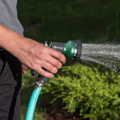 AUTOMAN Garden Hose Nozzle - 7 Adjustable Watering Patterns, Slip Resistant for Easy Use | Ideal for Plants, Lawn & Pets