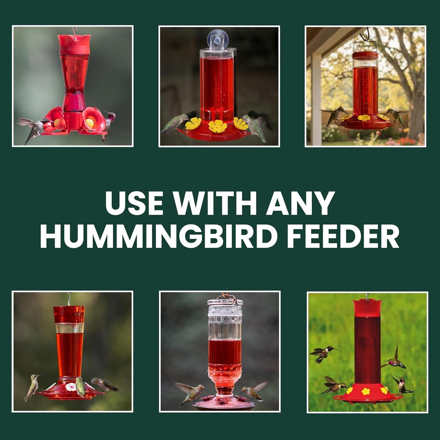 Perky-Pet Hummingbird Nectar Concentrate - 32 oz | Makes 96 FL OZ of Red Nectar for Feeders