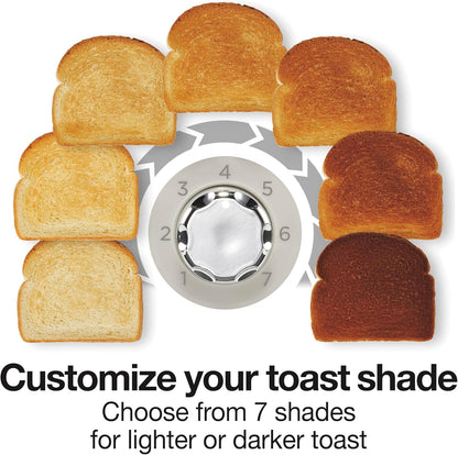 Proctor Silex 2-Slice Toaster - Bagel & Defrost Functions, 7 Shade Browning Control, Red