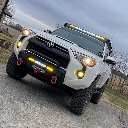 Willpower 32 inch LED Light Bar Single Row White Amber Dual Color 180W Off Road Light Bar Spot Flood Combo LED Work Light Truck UTV 4x4 Cars SUVs ATVs Boats Fog Driving Light with Wiring Harness kit