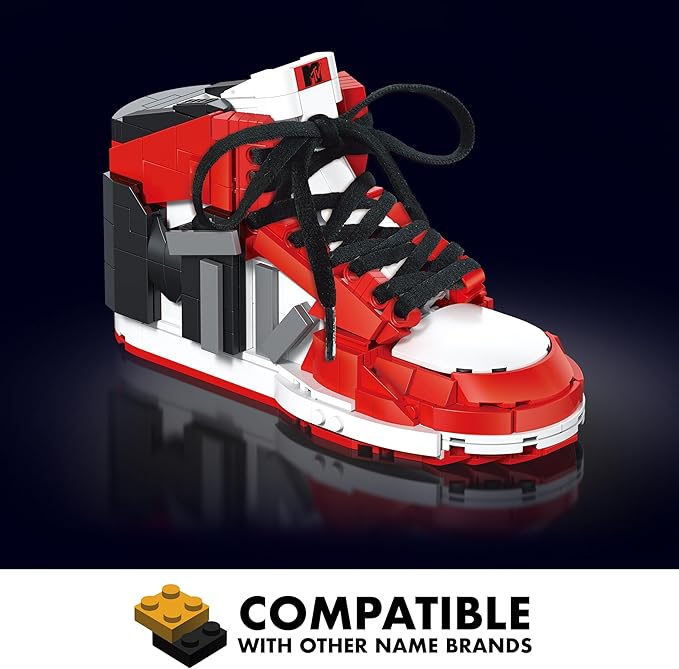 Brickcraft Officially Licensed MTV Icon Sneaker with Shoe Laces in Shoe Box Packaging 561 Pieces Multicolored Brick Building Set