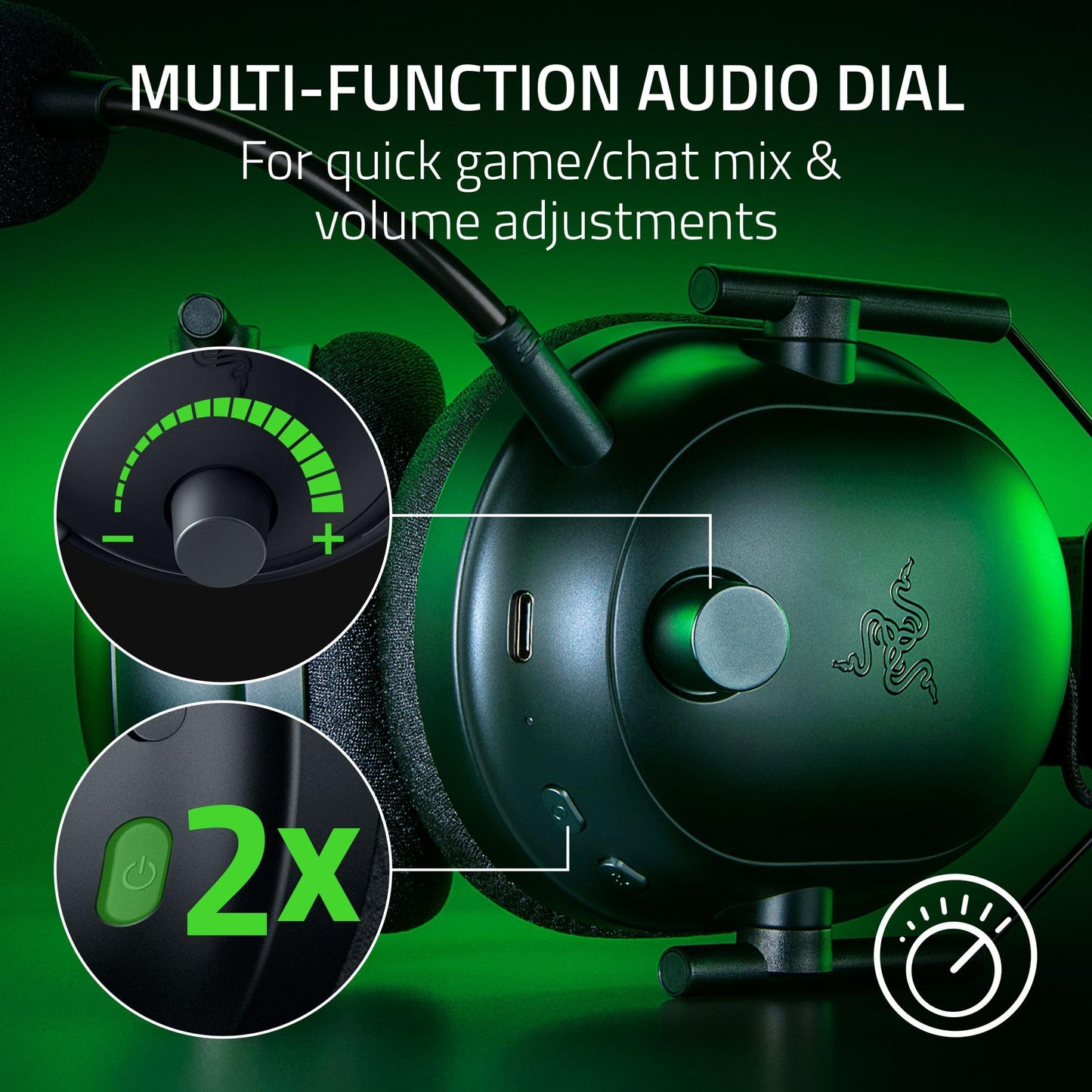 Razer BlackShark V2 Pro Wireless Xbox Gaming Headset: 50mm Drivers - Super Wideband Mic - Noise Isolating Earcups - for Xbox, PS5, Nintendo Switch 2, PC, Mac - Bluetooth, USB-C - 70hr Battery - Black