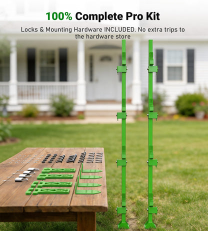 ELITEWILL Weed Eater Rack for Open/Enclosed Trailers, 4 Place Commercial Trimmer Racks Heavy-Duty Weedeater Rack for Trailer Work Landscape Truck Holder Lawn Equipment Accessories w/Lock