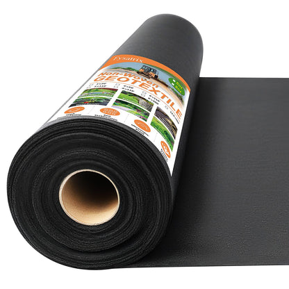 Fysatrix 8oz 4FTx110FT Non Woven Geotextile Fabric for French Drains, Landscaping, Underlayment, Weed Control, Construction, Erosion Control