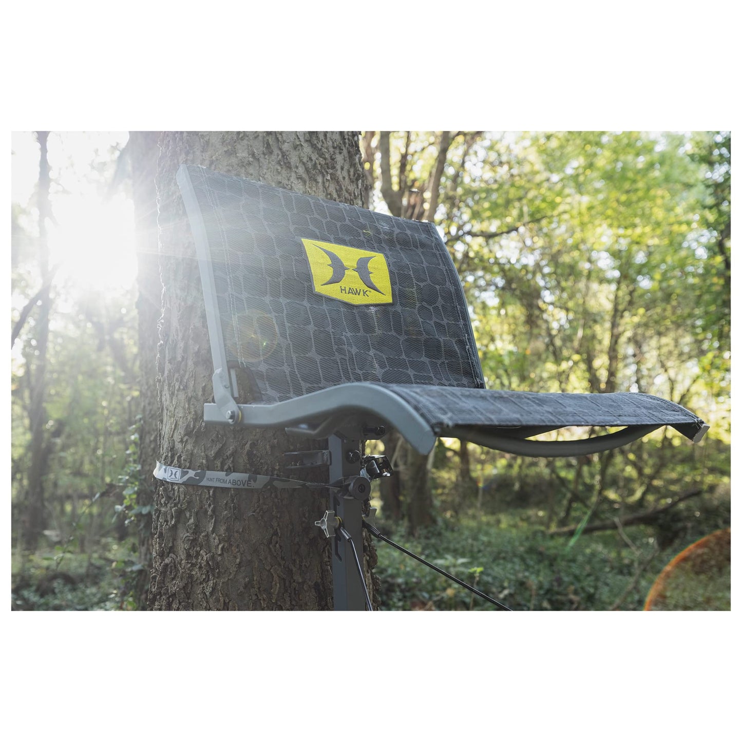 Hawk Rival Lite Hang-On Portable Aluminum Big Game Hunting Tree Stand with 29" x 20.5" Adjustable Platform