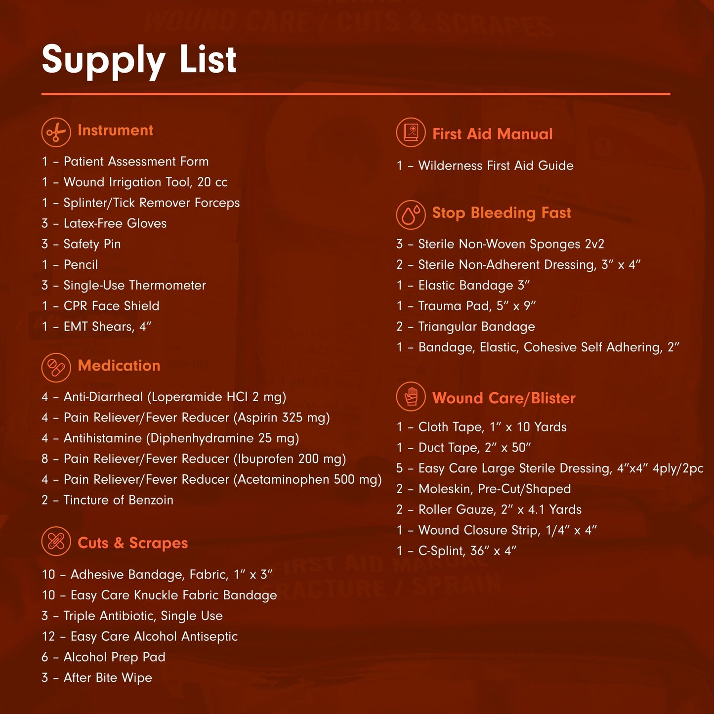 Adventure Medical Kits Sportsman Series Medical Kit - 400 - First Aid Kit for Camping, Hiking, Hunting & More - For 10 People for 14 Days - Includes Bandages, Medicine, Guide Book & More