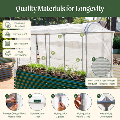 3.5' x 6.5' Covered Raised Garden Bed
