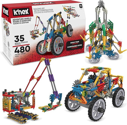 K'NEX - Adventure Wheels Building Set - 480 Pieces‚ STEM Building Creative Construction Set‚ Ages 7+
