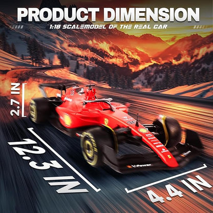 BEZGAR 1:18 Ferrari F1 75 Remote Control Car - 2.4GHz RC Race Car with Authentic Livery DIY Body Stickers - Officially Licensed F1 for Kids &amp Enthusiasts - Ferrari RC