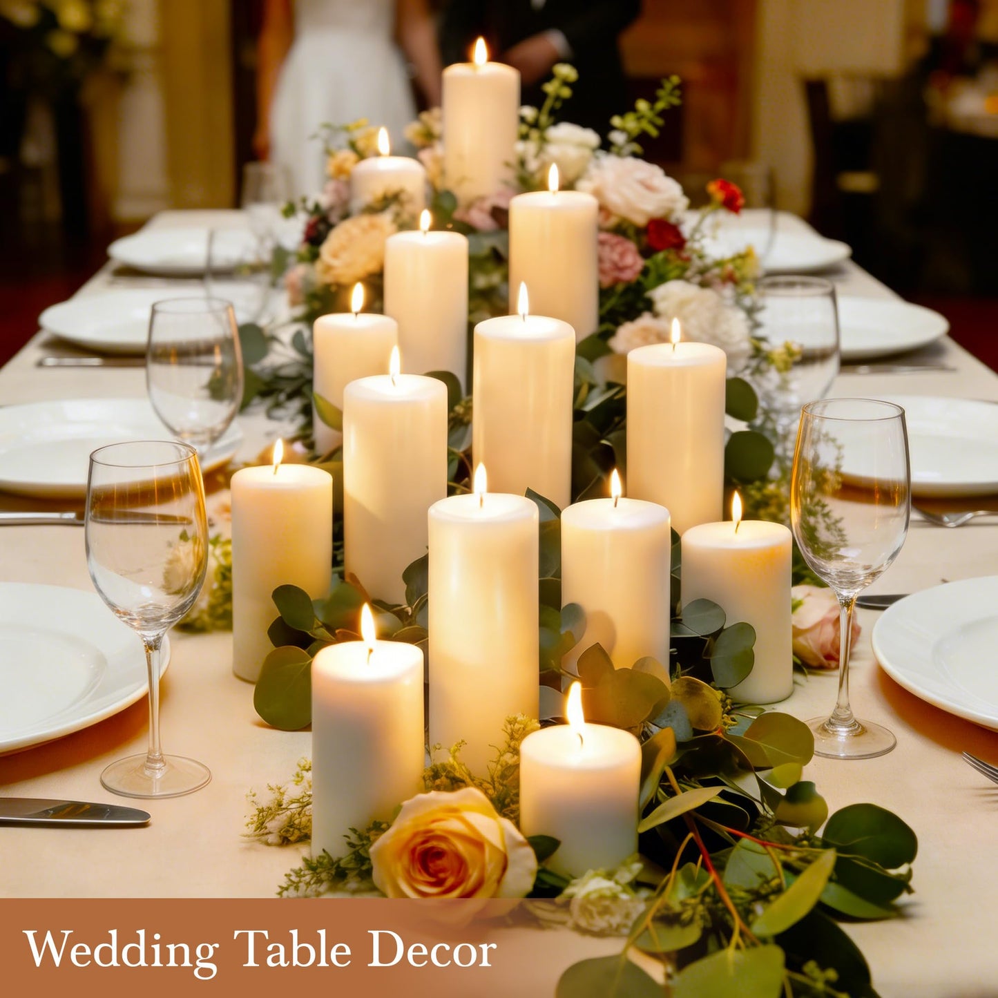 SDBALLBZ 18 Pcs Ivory Pillar Candles Bulk Set, 2x3” 2x4” 2x6” Paraffin Hurricane Candles, Unscented Dripless Smokeless, Long Burning for Party Wedding Events Home Decor