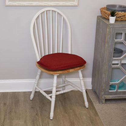 Klear Vu Gripper Omega Non-Slip Windsor Chair Cushions with Skid-Proof Seat Pad for Dining Room, Kitchen, and Office Use, 16x15 Inches, 4 Count (Pack of 1), Flame