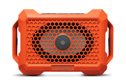 ECOXGEAR Defender: Outdoor Portable Bluetooth Speaker, 121dB Massive Sound, Waterproof and Drop Proof, with LED Party Lights, Pair up to 100, 25+ Hours Playtime (Blaze Orange)