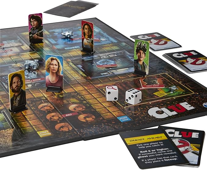 Hasbro Gaming Clue: Ghostbusters Edition Game Cooperative Board Game for Kids Ages 8 and Up Players Can Team Up to Battle Ghosts