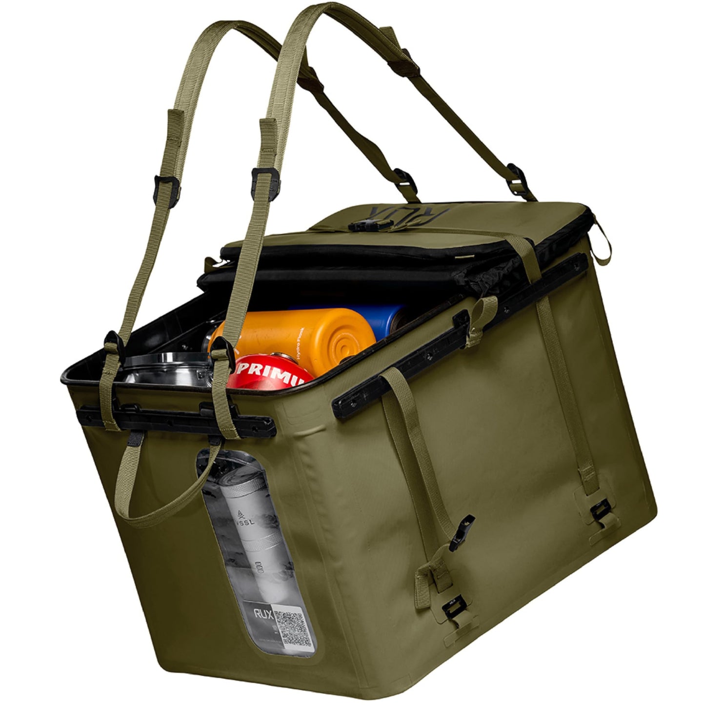 RUX 70L Collapsible Gear Box (Green) - Modular Adventure Storage Solution For Camping Storage, Overlanding, Off-road And Van Life - Weatherproof, Durable and Multifunctional