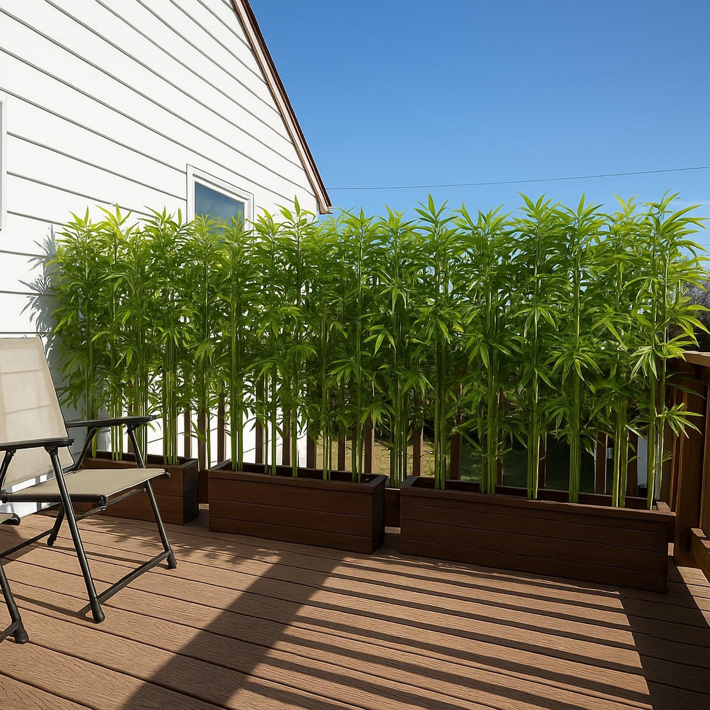 6ft (20 Pack) Fake Bamboo, Outdoor Artificial Bamboo Plants, Designed for Patio and Deck Privacy,Also Can Be Used for Screen Dividers and Backyard Decoration