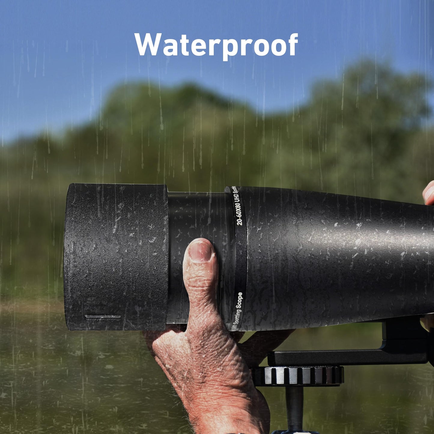 Spotting Scope 20-60x80, Dual Focusing ED Spotting Scopes, FMC Lens, BAK4 Ultra High Definition Spotter Scope with Tripod, Phone Holder, Carrying Bag
