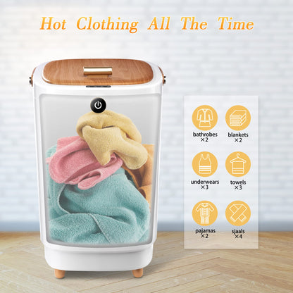Large Towel Warmers for Bathroom,Luxury Portable Bucket Towel Warmer Fits Up to Two 70"X80" Oversized Towels with Timing Auto Shut Off, Yellow