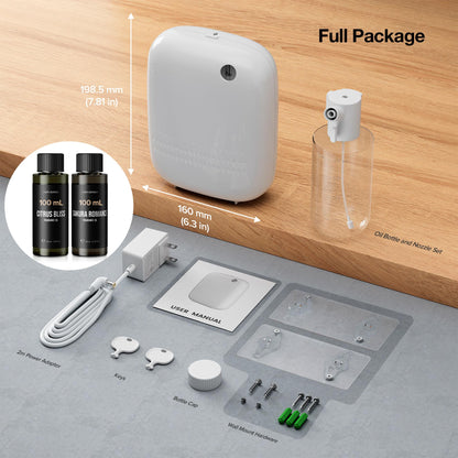 Airversa Smart Scent Air Machine with 400mL Capacity Up to 2000 sq.ft. Waterless Essential Oil Diffuser for Home and Commercial Use, Aromatherapy Scent Diffuser for Large Rooms, ANW-Black
