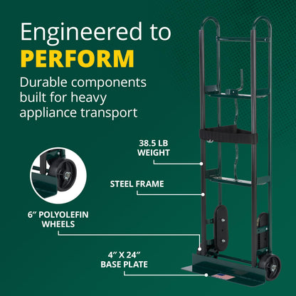 Harper Trucks 6781 Appliance Hand Truck, Dark Green