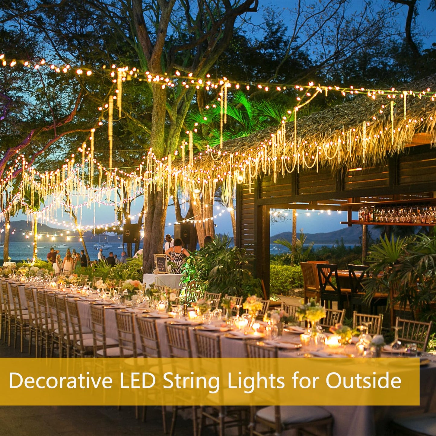 Extra-Long 144FT Solar String Lights for Outside, 2 Pack 400LED Solar Fairy Lights Outdoor, Waterproof Copper Wire with 8 Modes Twinkle Lights for Tree Garden Party Xmas Wedding Decor (Warm White)