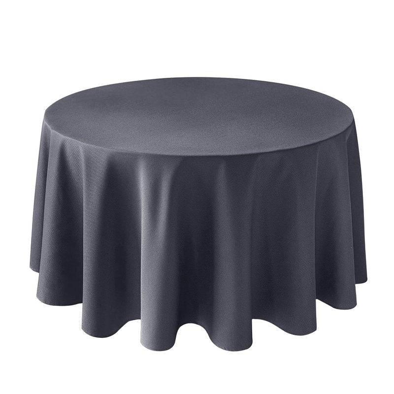 Biscaynebay Textured Fabric Round Christmas Table Cloths 108", Burgundy Water Resistant Washable Folding Table Covers for Dining, Kitchen, Wedding, Parties Machine Washable