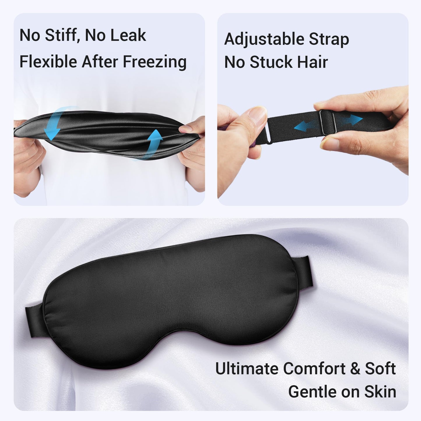 Coolig Eye Mask for Puffy Eyes: Fsa Eligible Items Hsa, Cold Compress for Migraines Headache After Surgery & Puffiness, Reusable Face Ice Pack Gel Sleep Mask for Dark Circles, Relaxing Gifts(Purple)