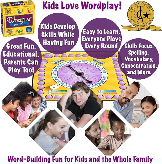 Wordplay for Kids — A Fast-Paced Award-Winning Game Filled with Fun Word Challenges — Great for The Whole Family Ages 6 &amp Up