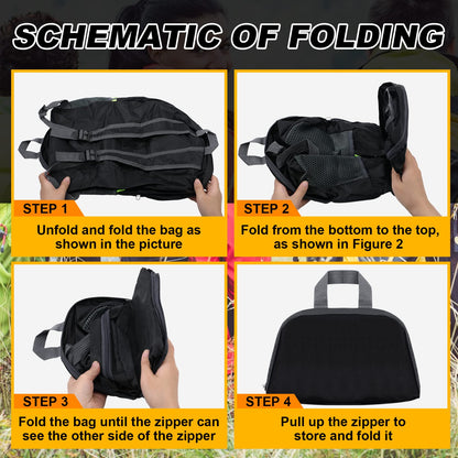 Dunzy 50 Pcs 20l Foldable Backpacks Bulk Lightweight Basic Back Pack Wholesale for Homeless Donation Corporate Events Travel Camping