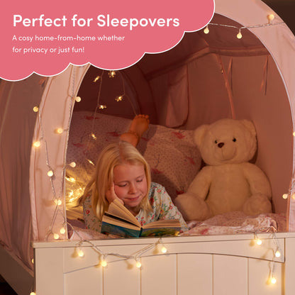 Snuggy Pod Bed Canopy – Pink (Twin Size) | Pop-Up Bed Tent | Sensory-Friendly Indoor Sleep Pod with Privacy & Light Blocking | Lightweight, Breathable & Foldable Design | Carry Bag Included