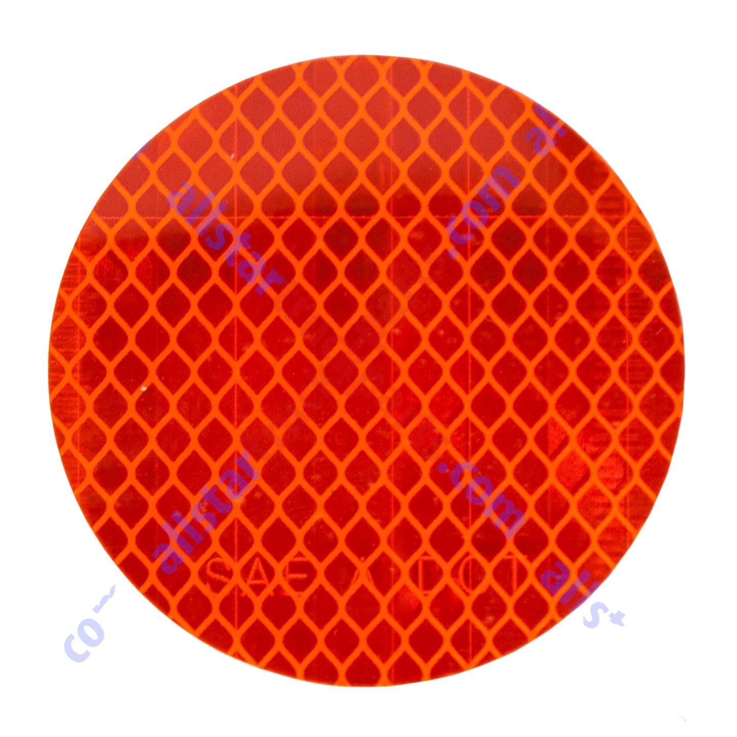 3" Inch Round DOT-SAE Amber/Red High Visibility Reflective Stick-On Prism Reflector | Strong Adhesive/Weatherproof | Trailer Camper RV Flatbed Fender Property Boat Marine (Amber, Qty 100)