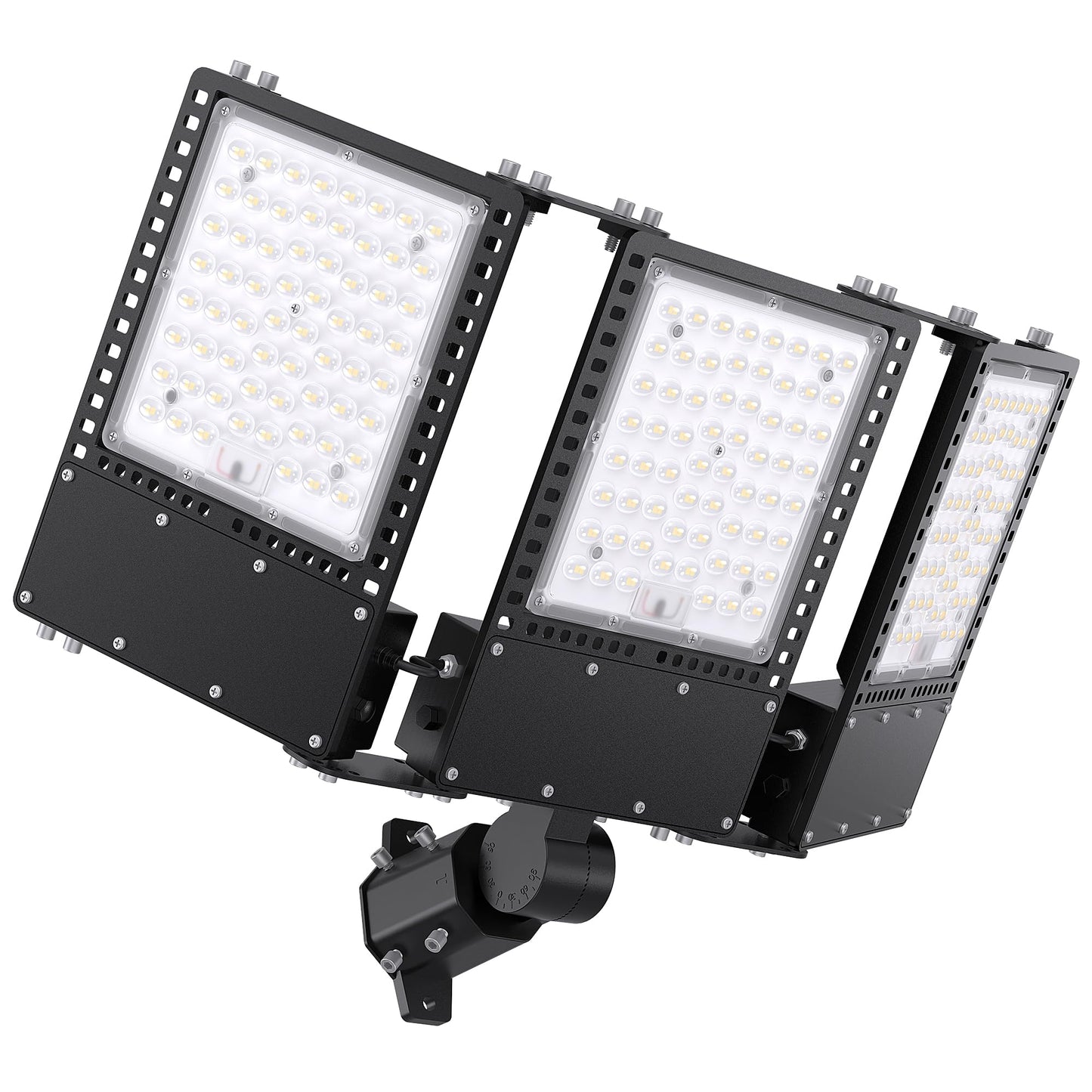SOLLA 2025 New Upgraded 300W Dusk to Dawn LED Parking Lot Light 45000lm 5000K, ETL, AC85-277V, IP67 Waterproof Adjustable 3-Head Street Lights Outdoor, Pole & Wall-Mounted Flood Lights for Stadium