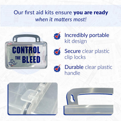 Certified Safety Mfg Control the Bleed Kit - 10pc USA-Made Control the Bleed Kit with Tourniquet, Gauze, Hemostatic Bandage, and More - Blood Clotting Products for Medical Trauma to Stop Bleeding