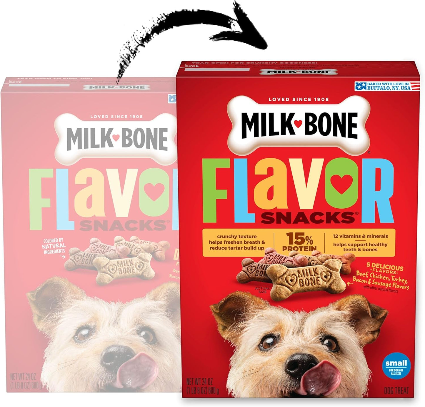 Milk-Bone Dog Treats - Flavorful Small Biscuits for Dogs | 24 Ounce Pack