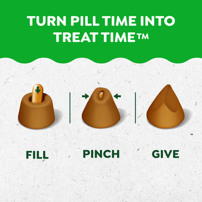 Greenies Pill Pockets for Dogs Large Size, Soft Dog Treats, with Real Peanut Butter, 15.8 oz. Pouch (60 Treats)