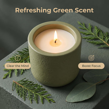 HZV Manly Stress Relief Scented Candle for Men, Soy Wax Moss Forest Aroma Candle, 25H Long Lasting Clean Burning for Relax Meditation Yoga Spa, Unique Candle Gifts for Father Husband Boyfriend