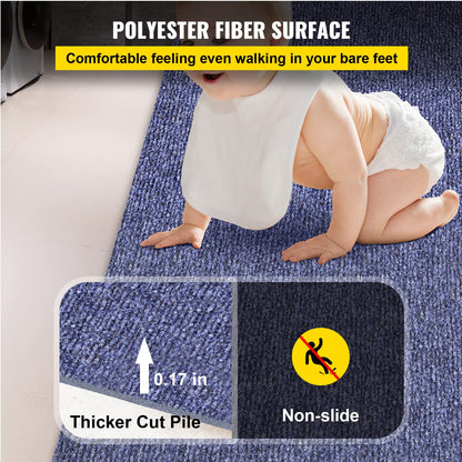 Happybuy 6 ft x 36 ft Deep Blue Marine Carpet for Boats Waterproof - 0.18" Thick Indoor Outdoor Rug Carpet Roll for Home Patio Porch Deck