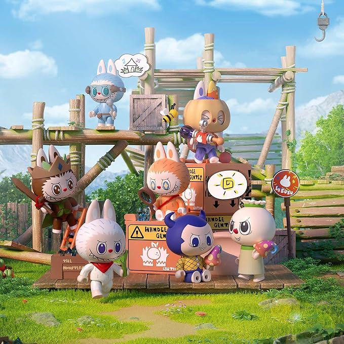 POP MART The Monsters Forest Secret Base Series Blocks-Click-Fix Lab Labubu Building Toy Set Interactive Building Toy for Kids Boys and Girls