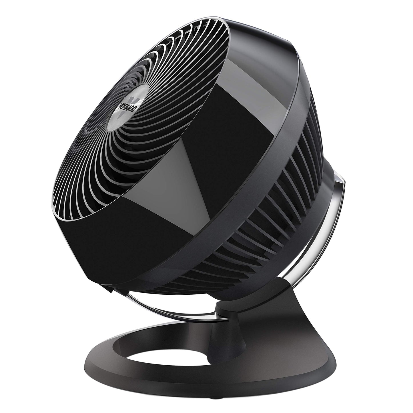 Vornado 660 Large Air Circulator Fan, 4-Speed, Whole Room Electric Fan with 90-Degree Tilt, Chrome Glide Bar, Quiet Cooling for Bedroom, Office, Dorm Room, Black Indoor