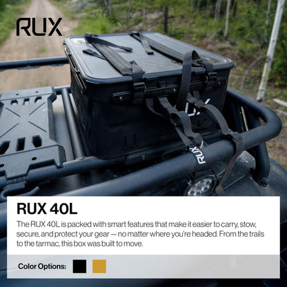 RUX 40L Collapsible Gear Box (Black) - Modular Adventure Storage Solution For Camping Storage, Overlanding, Off-road And Van Life - Weatherproof, Durable and Multifunctional