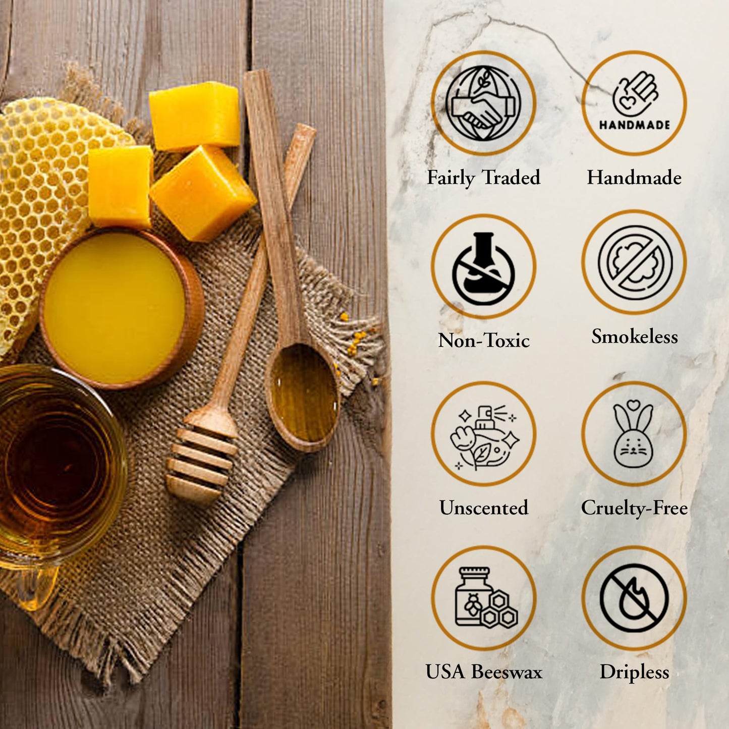 100% Pure Beeswax Taper Candles - All-Natural Handmade Decorative & Dipped Smokeless Unscented Candles for Christmas, Advent, and Hanukkah, Yellow, 8.5 Inches, 12 Candle Set, by BeeTheLight