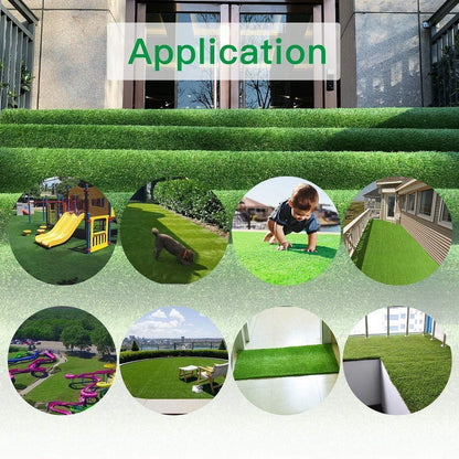 Petgrow Artificial Grass Rug 6.5 FT x10 FT(65 Square FT), Realistic Indoor Outdoor Garden Lawn Landscape Patio Synthetic Turf Mat- Thick Fake Faux Grass
