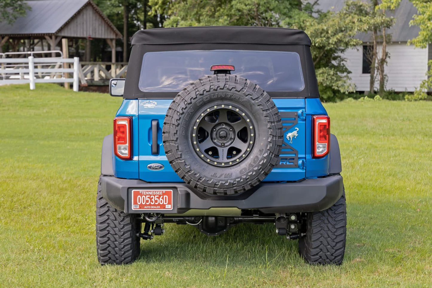 Rough Country Spare Tire Relocation Kit for Ford Bronco (2021-2025) - Bolt-on Reinforced Bracket, Fits up to 35" Tire